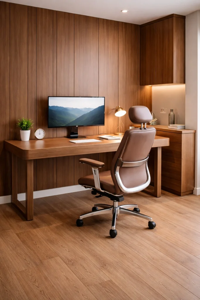Warm Wooden Professional Office Idea
