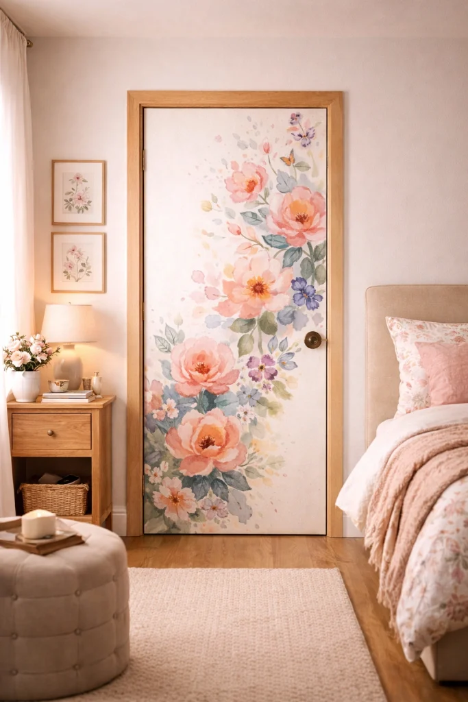 Watercolour Flower Door Style