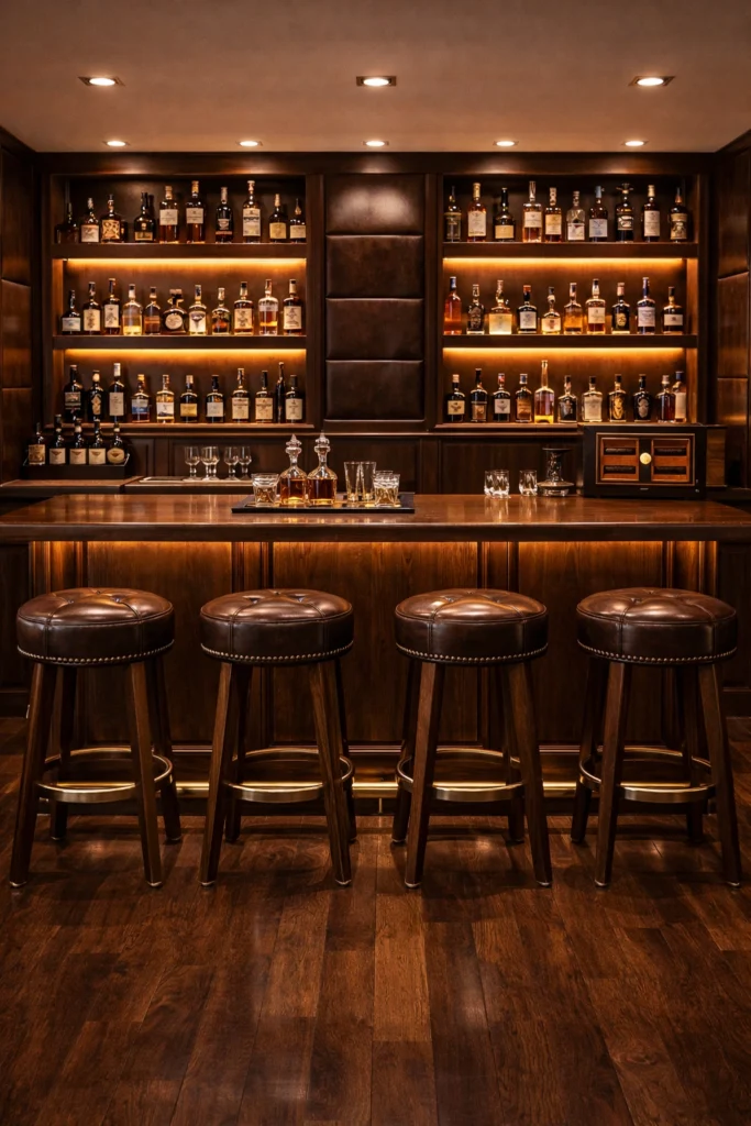 Whiskey Lounge Basement Bar Style