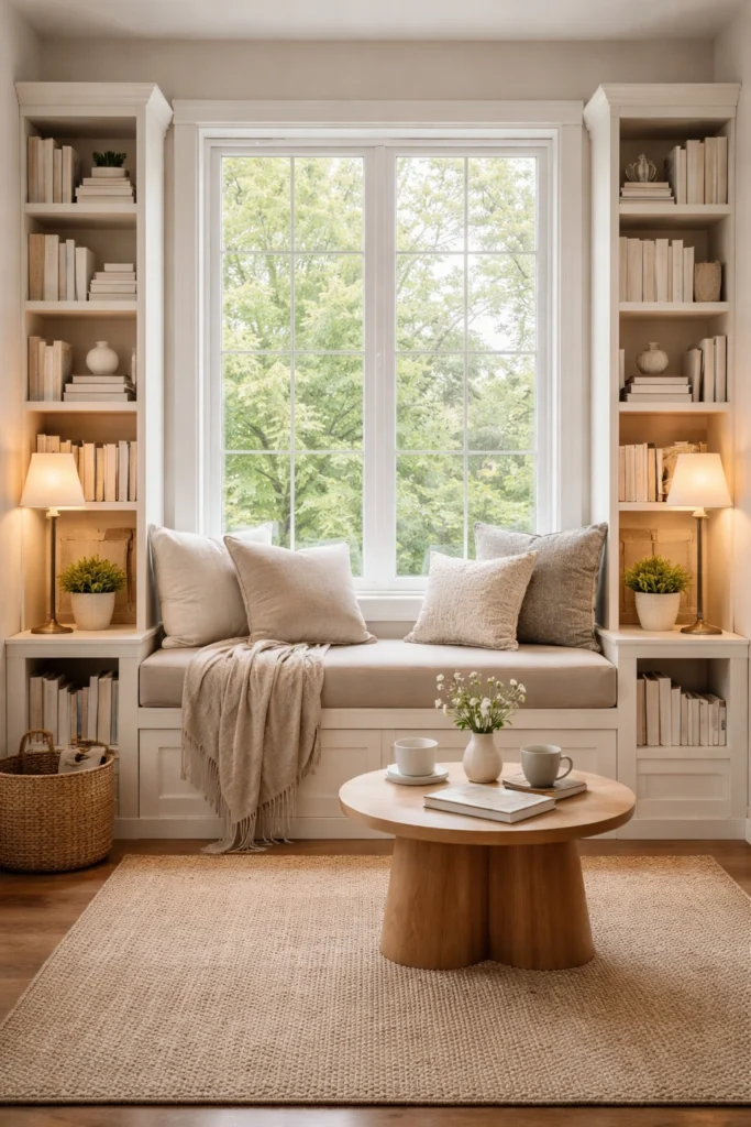 Window Frame Cozy Library Style