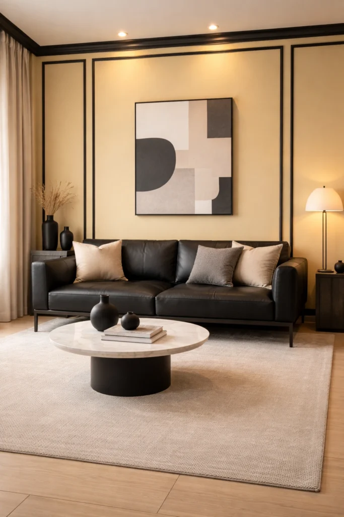 Yellow & Black Chic Contrast Idea