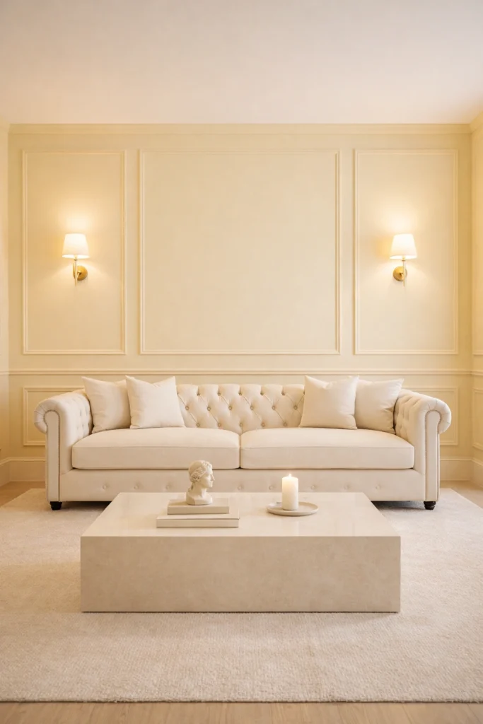 Yellow Panel Wall Design Idea