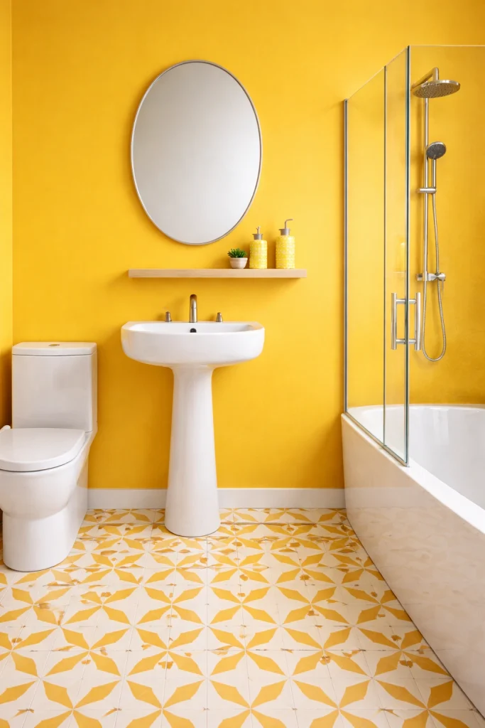 Yellow Pop Bathroom Style