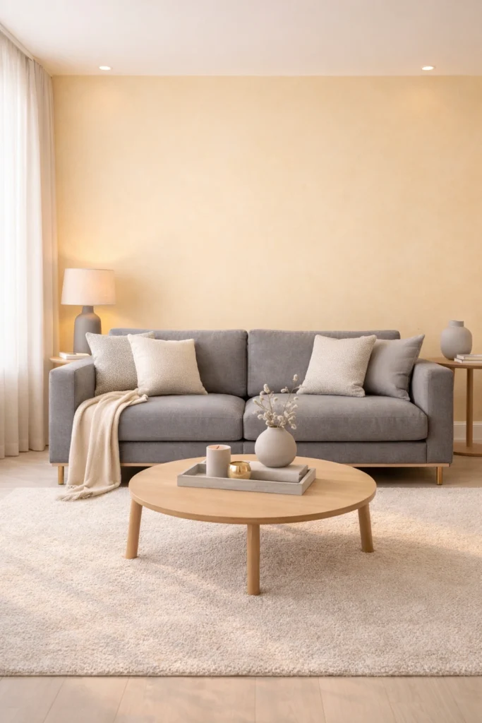 Yellow + Soft Grey Balance Idea