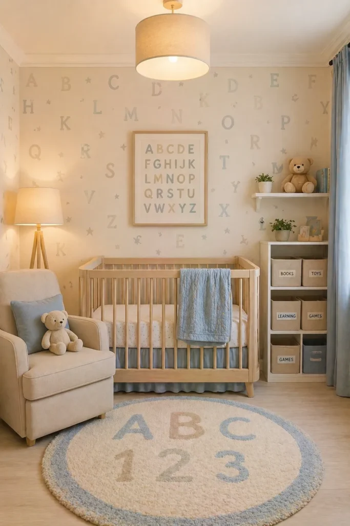 Alphabet Learning Cozy Nursery Idea