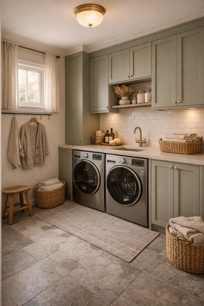 Charming Fall Laundry Room Refresh Idea
