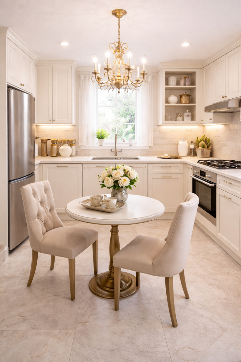 Classic Cream Kitchen with Elegant Touch Idea