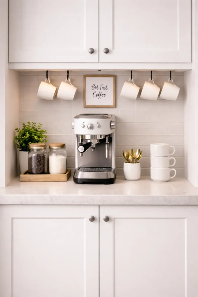 Coffee Bar Under Kitchen Cabinets Idea