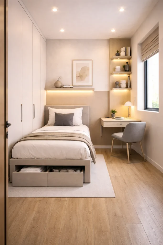 Compact Workspace Box Room Bedroom Idea