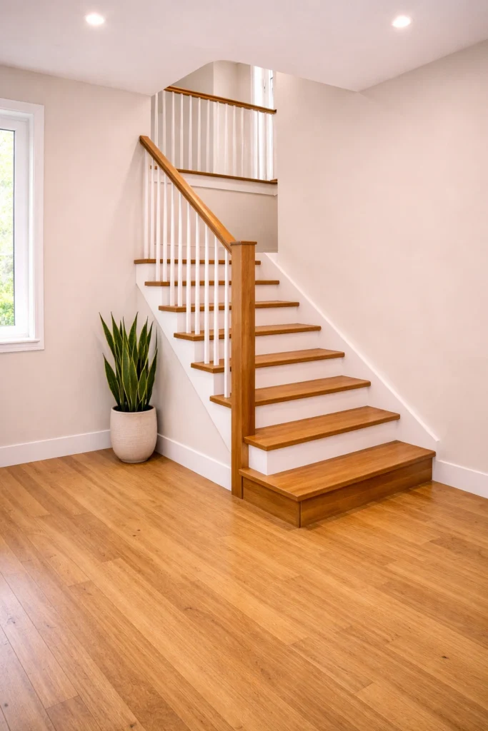 Compact Corner Staircase for Small Homes Style
