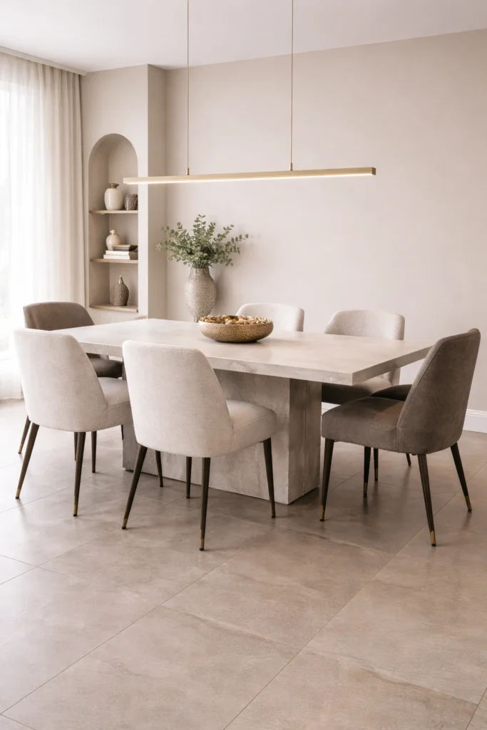 Contemporary Neutral Dining Room Idea