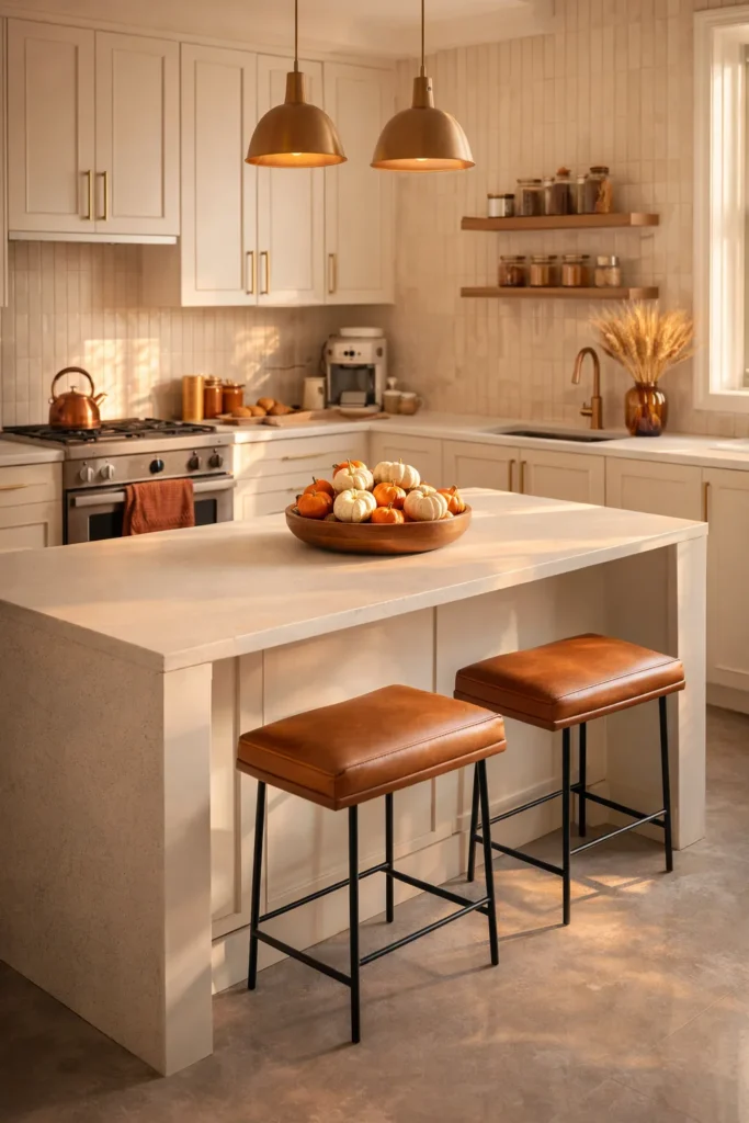 Copper Glow Autumn Kitchen Styling Idea