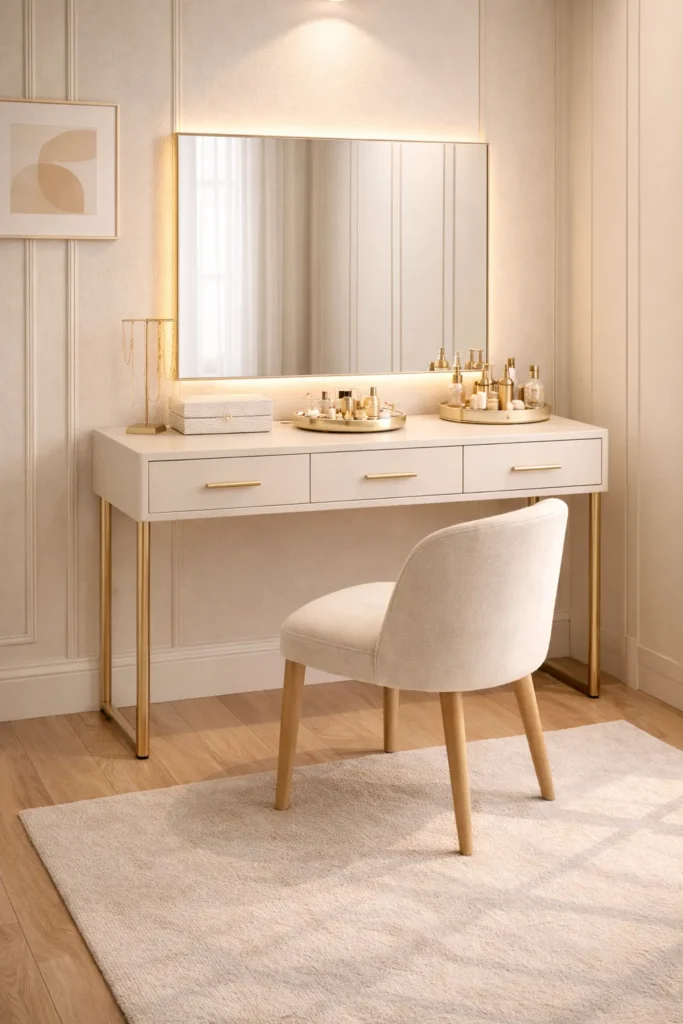 Cream Luxury Dressing Table Idea