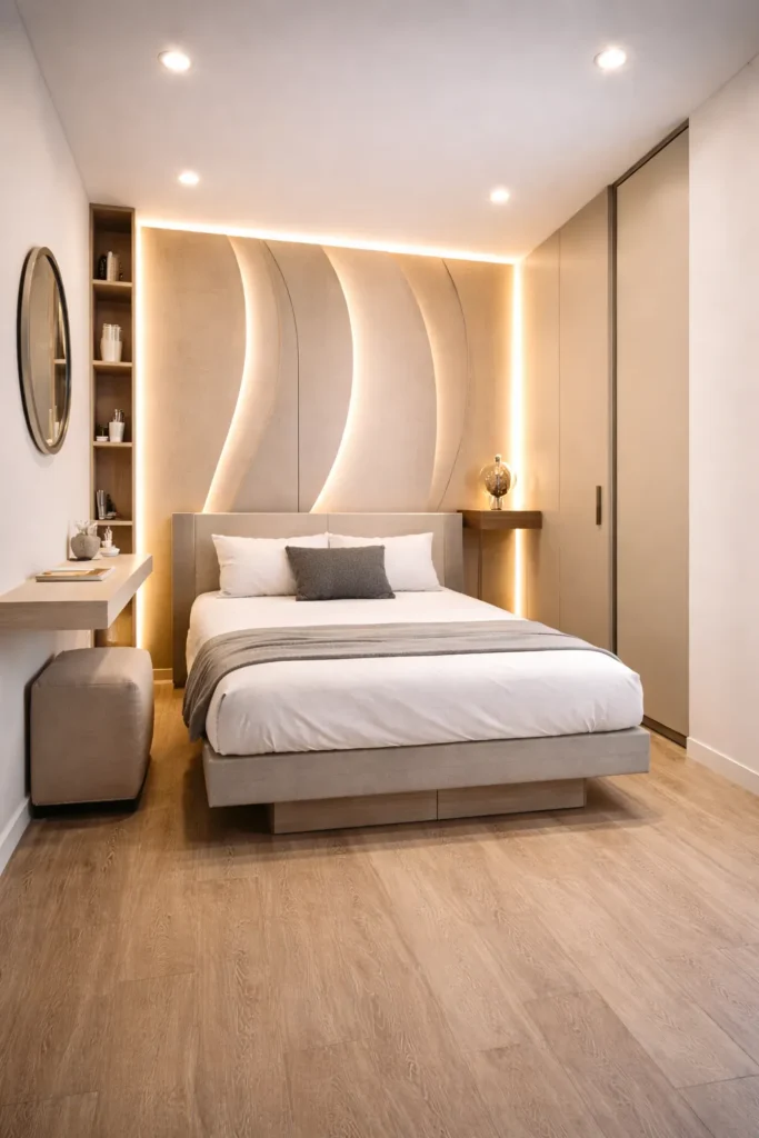 Curved Wall Panel Box Room Bedroom Idea