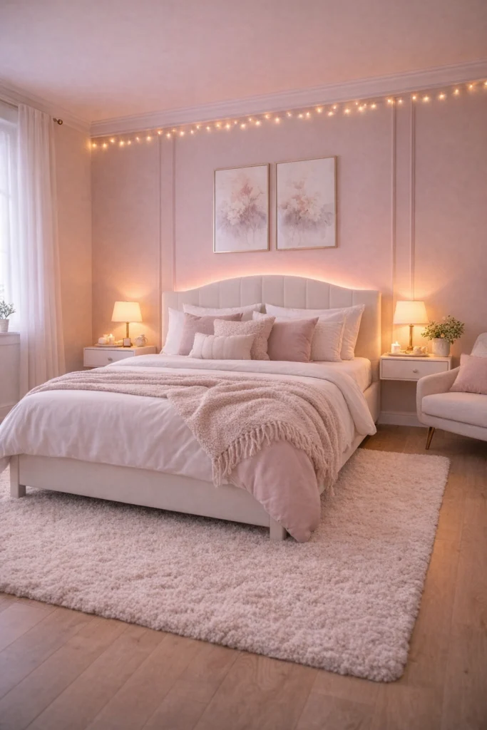 Dreamy Feminine Sanctuary Bedroom Idea