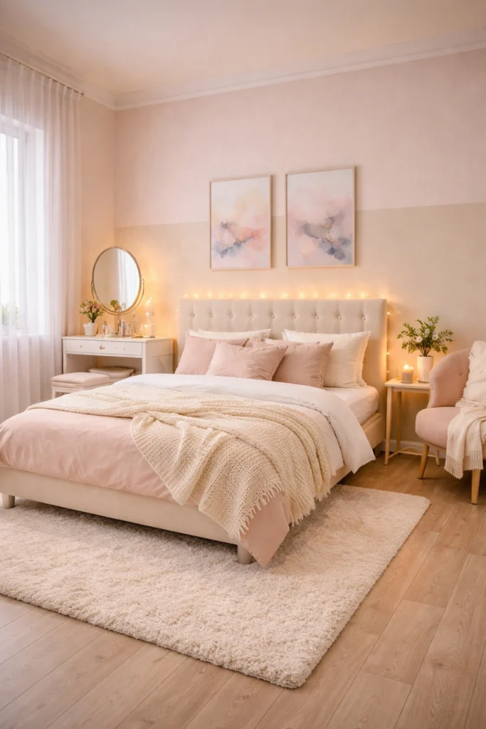 Dreamy Pastel Sanctuary Bedroom Idea