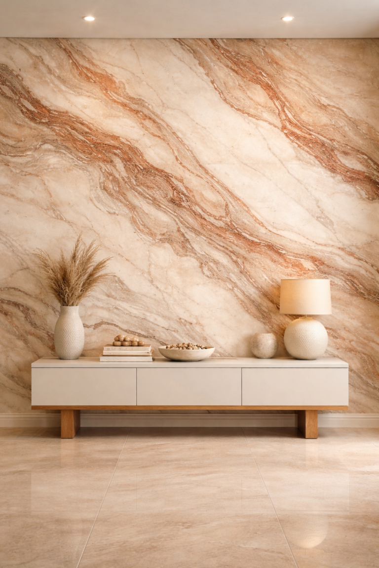 Earthy Marble Fall Texture Wallpaper Idea