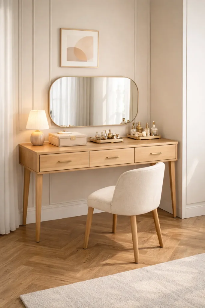 Wooden Modern Elegant Dressing Table Idea