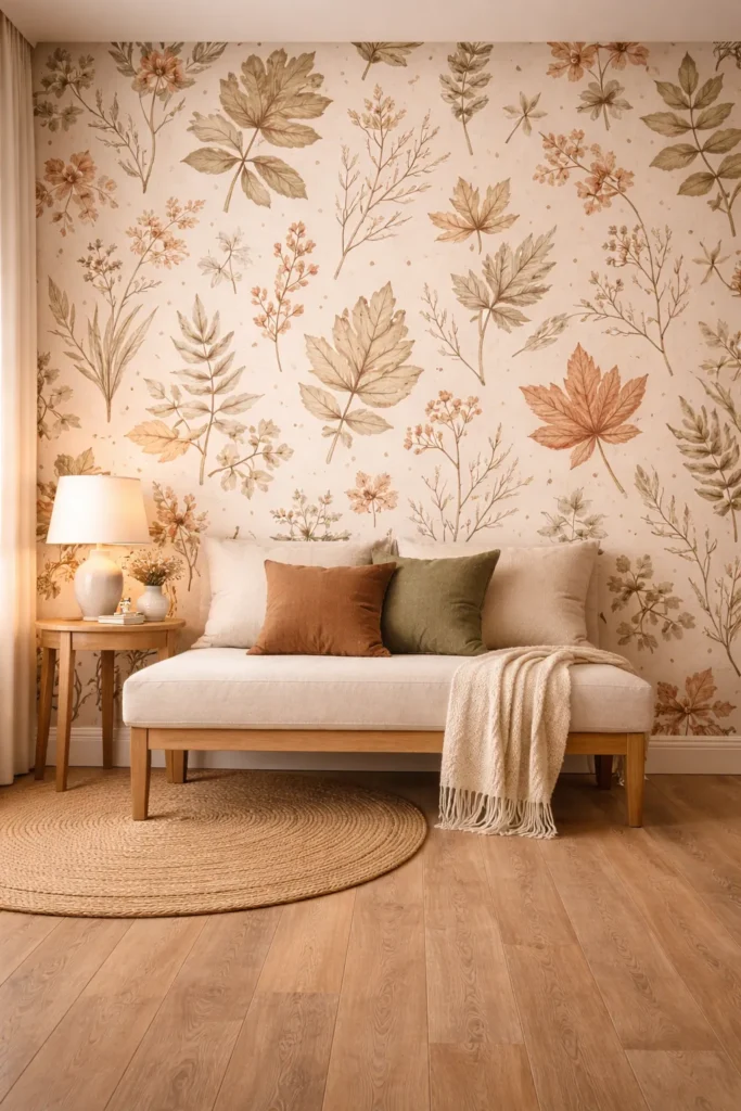 Fall Botanical Illustration Wallpaper Idea