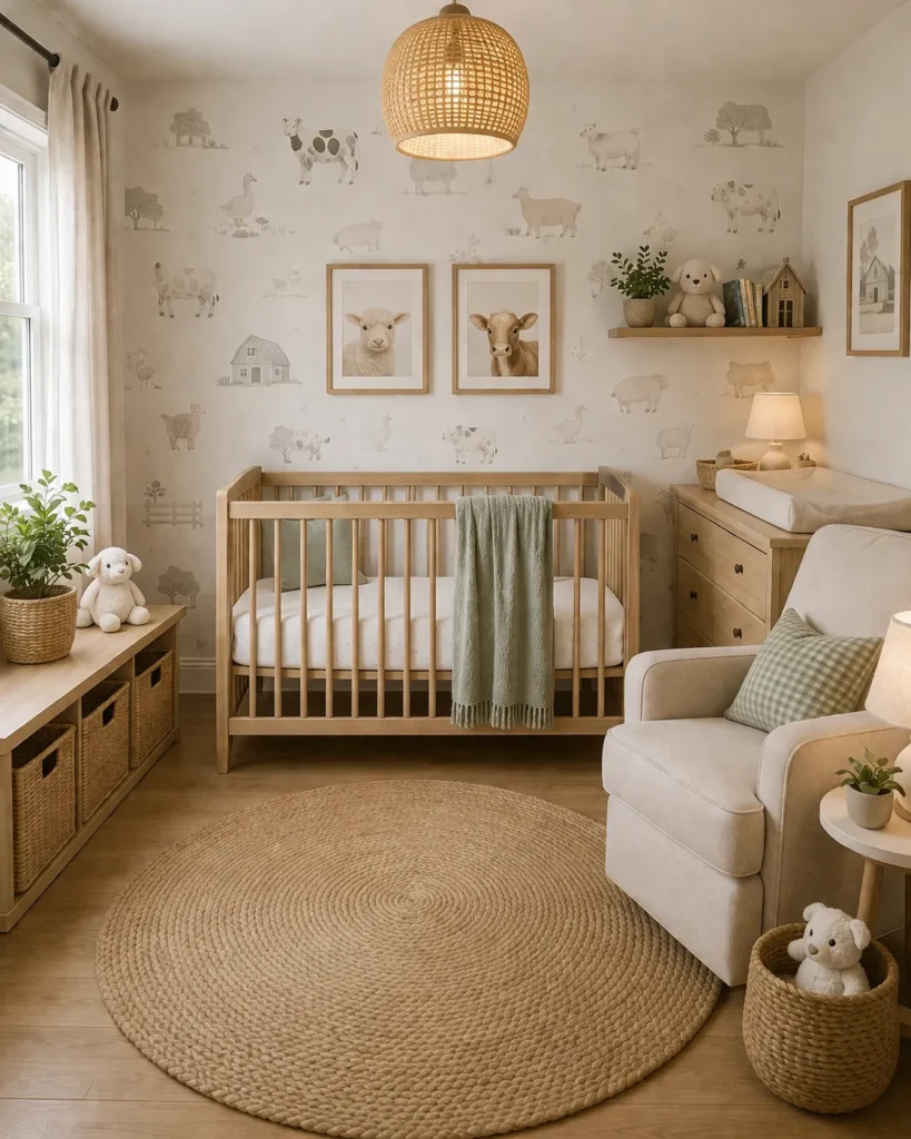 Farm Animal Cozy Nursery Idea