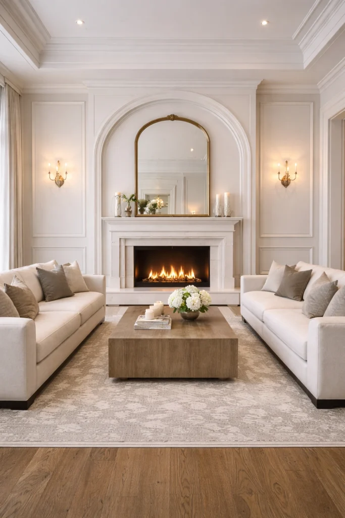 Fireplace with Arched Wall Surround Idea