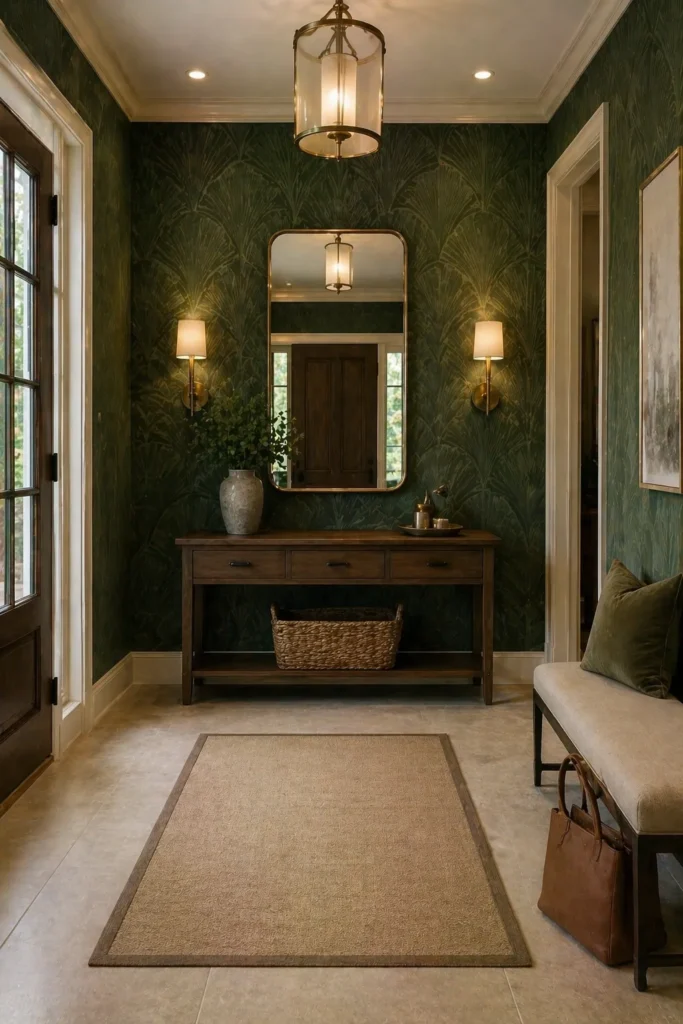 Forest Green Formal Entry Hall Idea