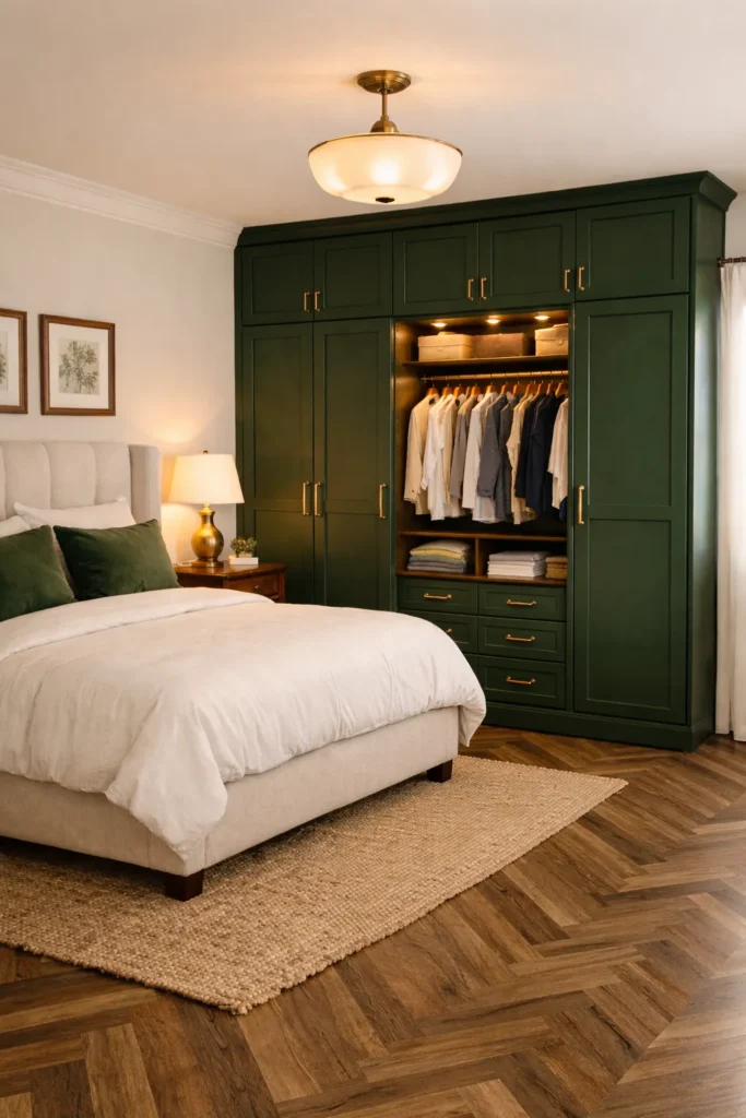 Forest Green Wardrobe Idea
