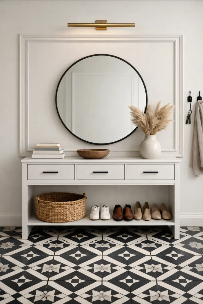 Framed Wall Section Entryway Idea