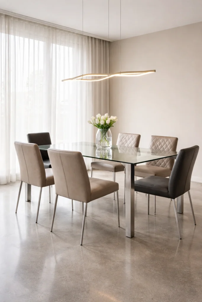 Glass Dining Room with Modern Elegance Idea