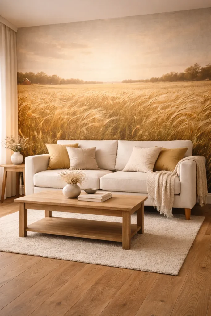 Golden Wheat Field Wallpaper Idea