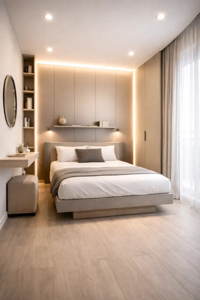 Gradient Panel Box Room Bedroom Idea
