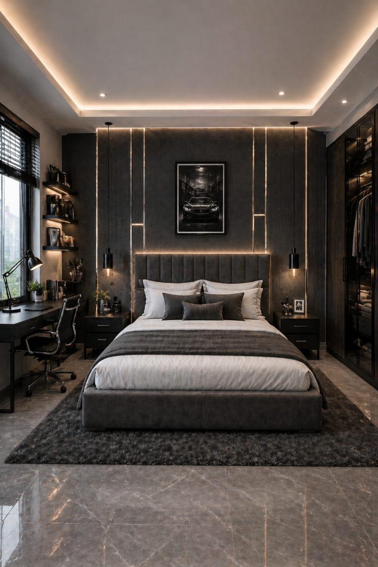 Graphite Luxury Look Bedroom Idea