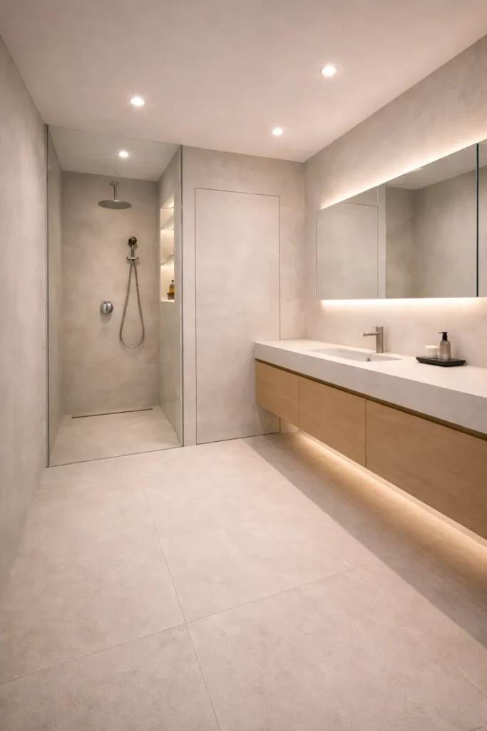 Hidden Door Seamless Bathroom Idea
