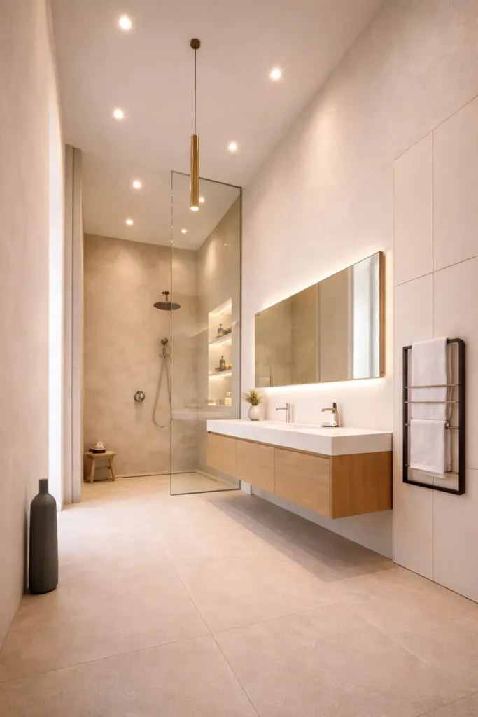 High Ceiling Luxury Bathroom Idea