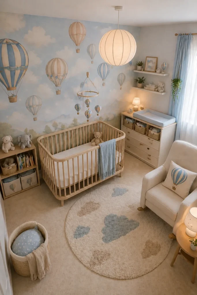 Hot Air Balloon Adventure Nursery Idea