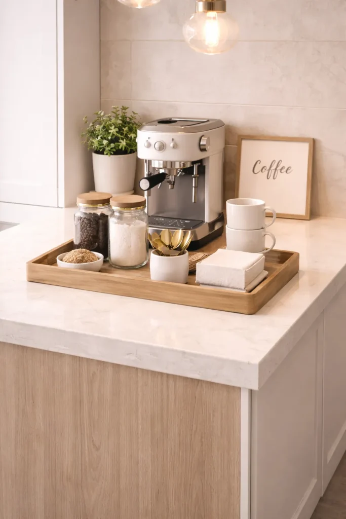 Kitchen Island Coffee Bar Idea