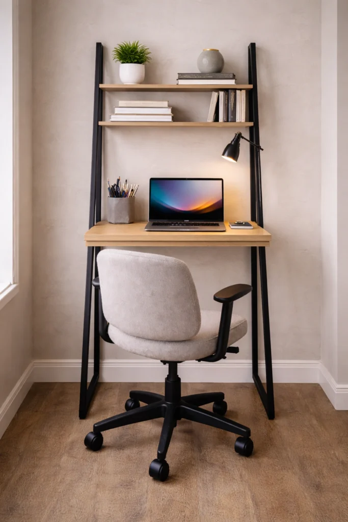Ladder Shelf Desk Combo Idea