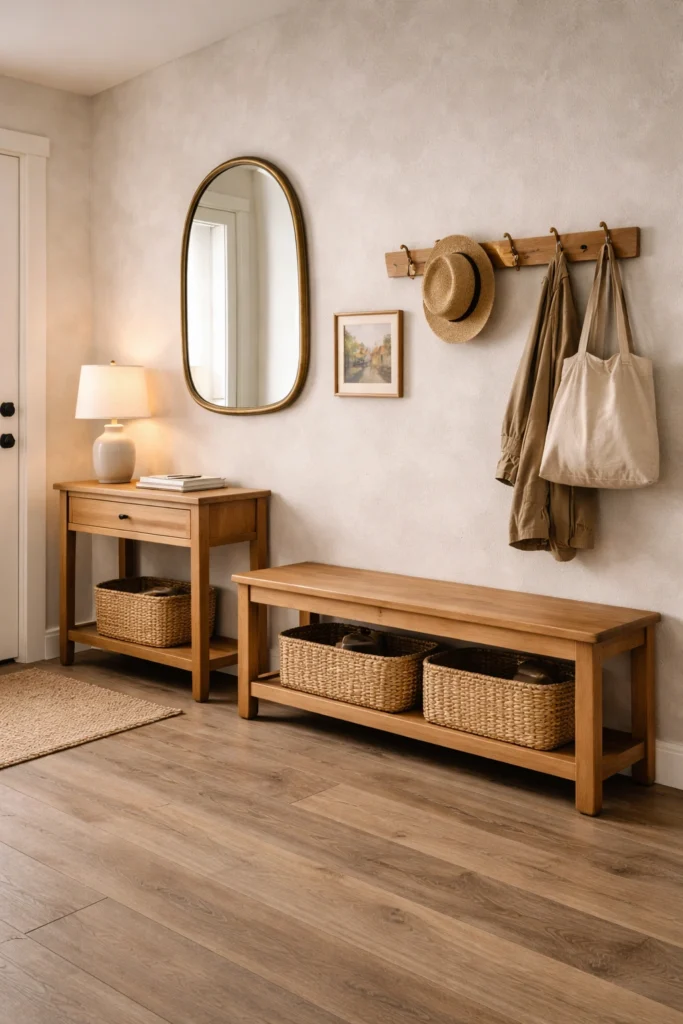 Limewash Texture Entryway Idea