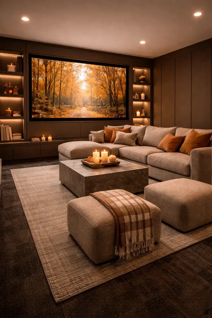Luxe Fall Media Room Retreat Idea