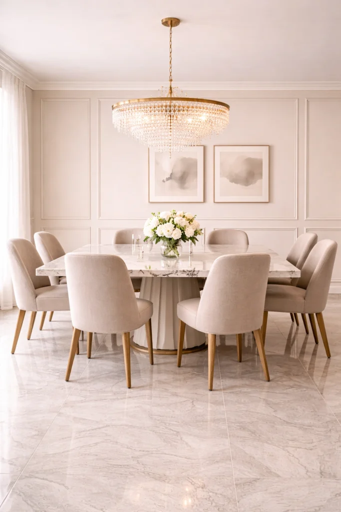 Luxury Dining Room with High-End Finish Idea