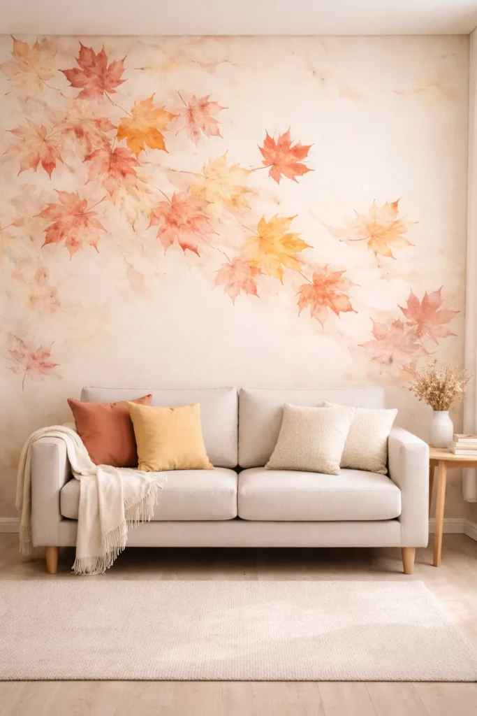 Maple Leaves Watercolor Wallpaper Idea
