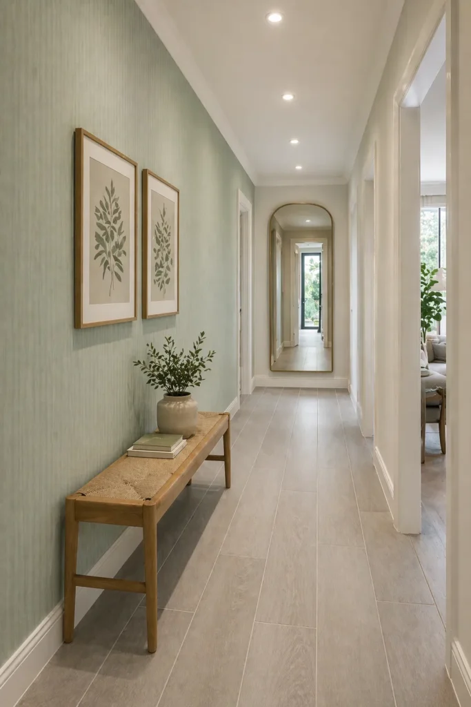 Mint Green Hallway Refresh Idea