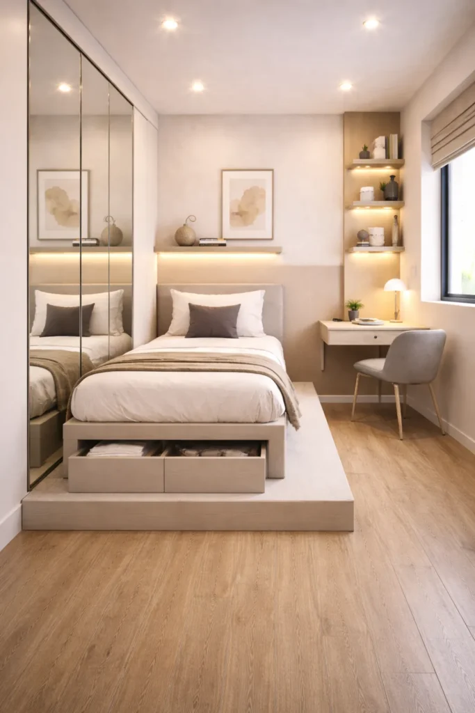 Mirror Wardrobe Box Room Bedroom Idea