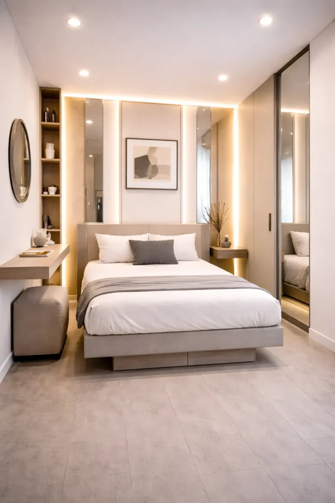 Mirror Panel Box Room Bedroom Idea