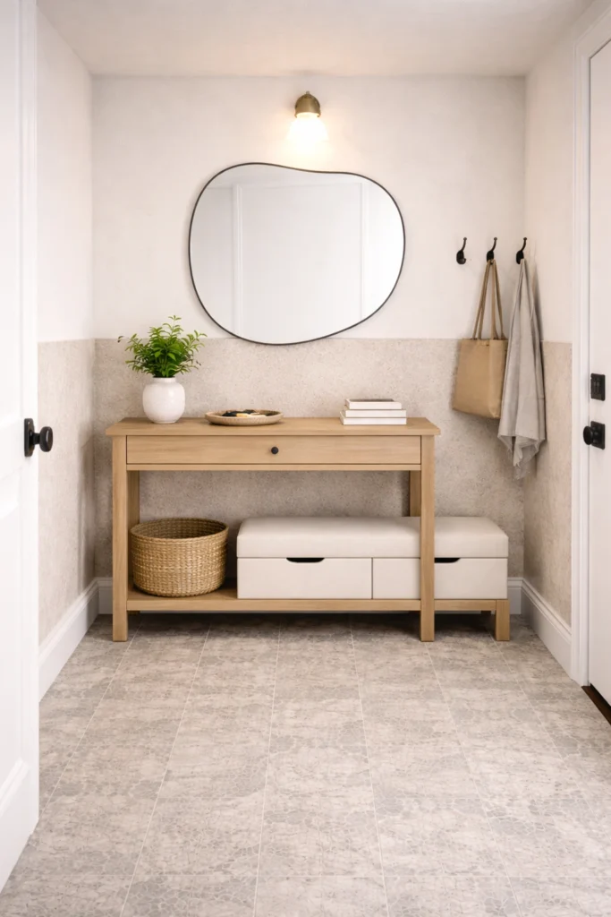 Mixed Texture Entryway Idea