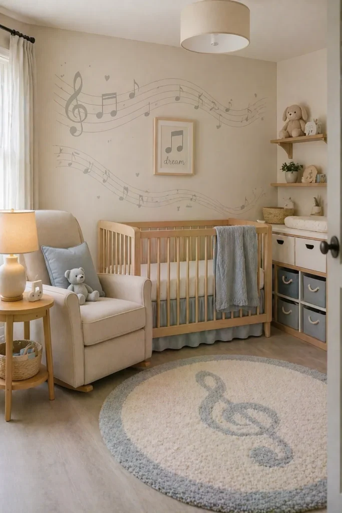 Music Inspired Soft Nursery Idea