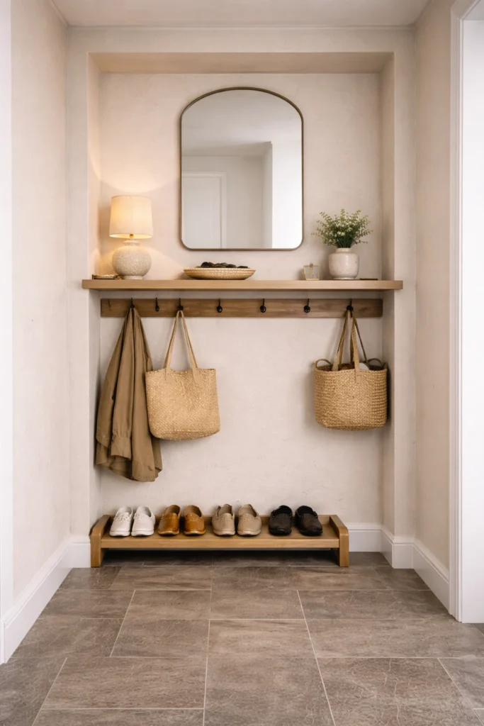 Narrow Built-In Entryway Idea