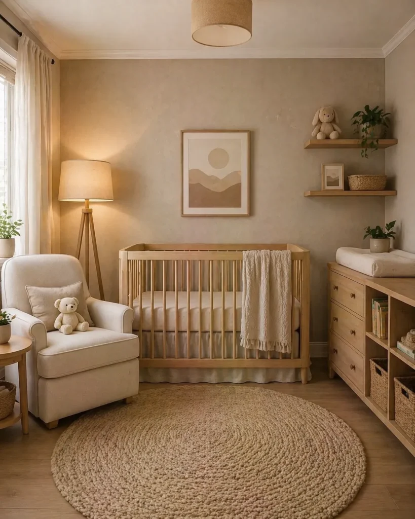Neutral Earth Tone Nursery Idea