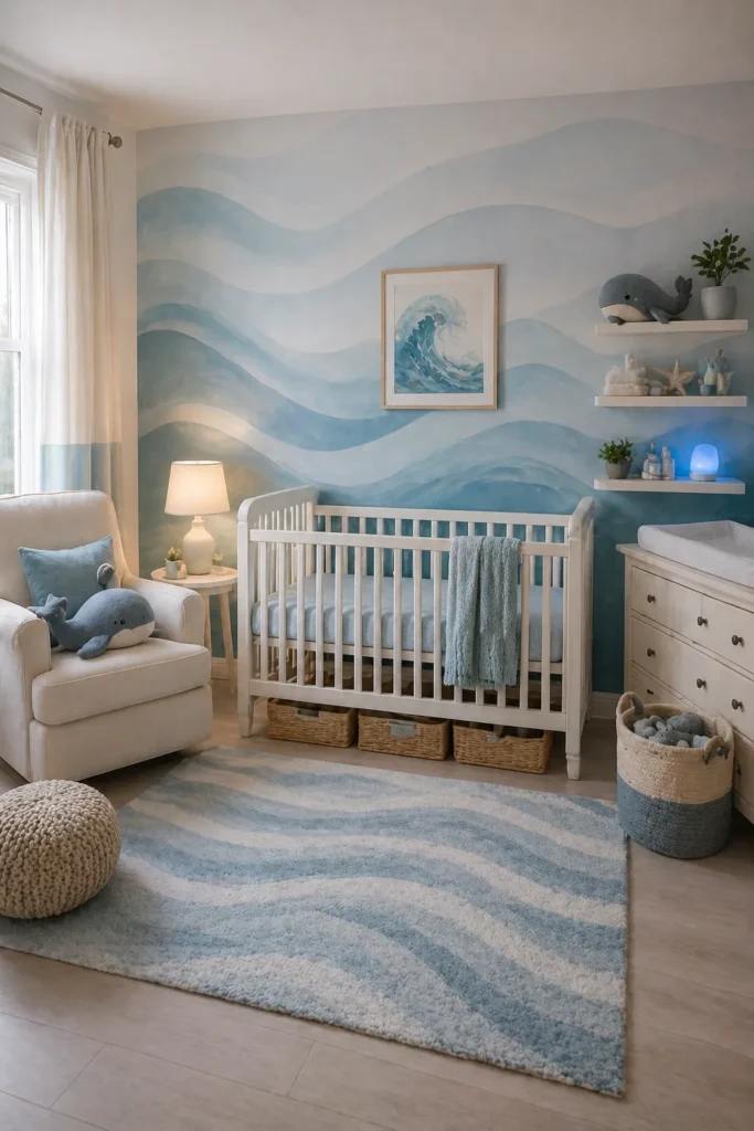 Ocean Waves Calm Nursery Idea