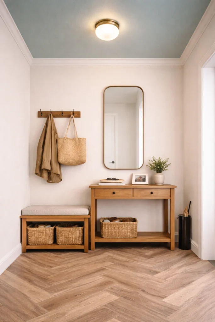 Painted Ceiling Entryway Idea